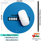 Artich Designer Gaming Mouse Pad (Think Twice Code Once)