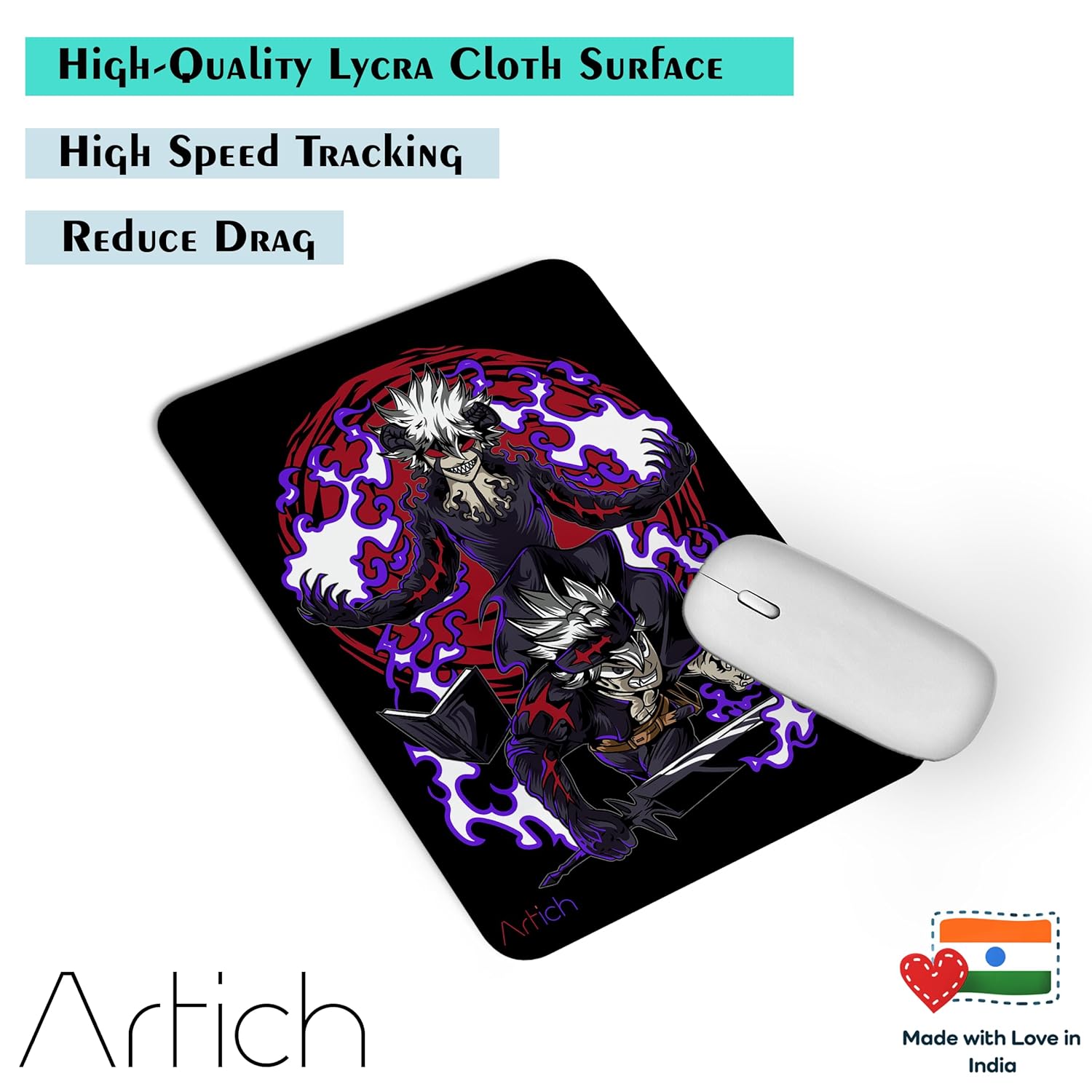 Artich Mouse Pad (Black Clover Asta & Liebe)