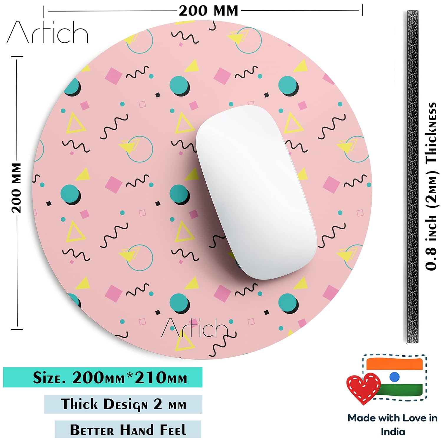 Artich Designer Gaming Mouse Pad (Pinky Random Objects)
