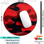 Artich Designer Gaming Mouse Pad(Red Black Camouflage)