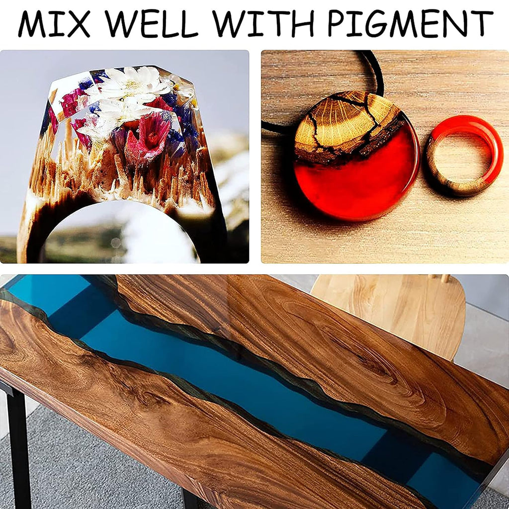 Artich Epoxy Resin Art Kit Crystal Clear Epoxy Resin And Hardener high gloss finish, non-toxic, UV Resistant