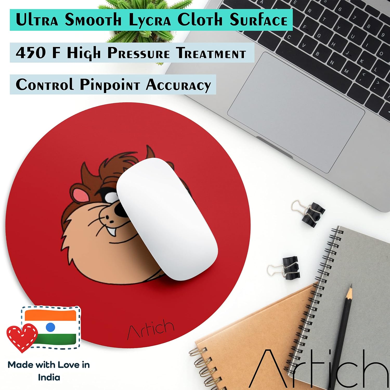 Artich Designer Gaming Mouse Pad  (Loony Toons Mouse)