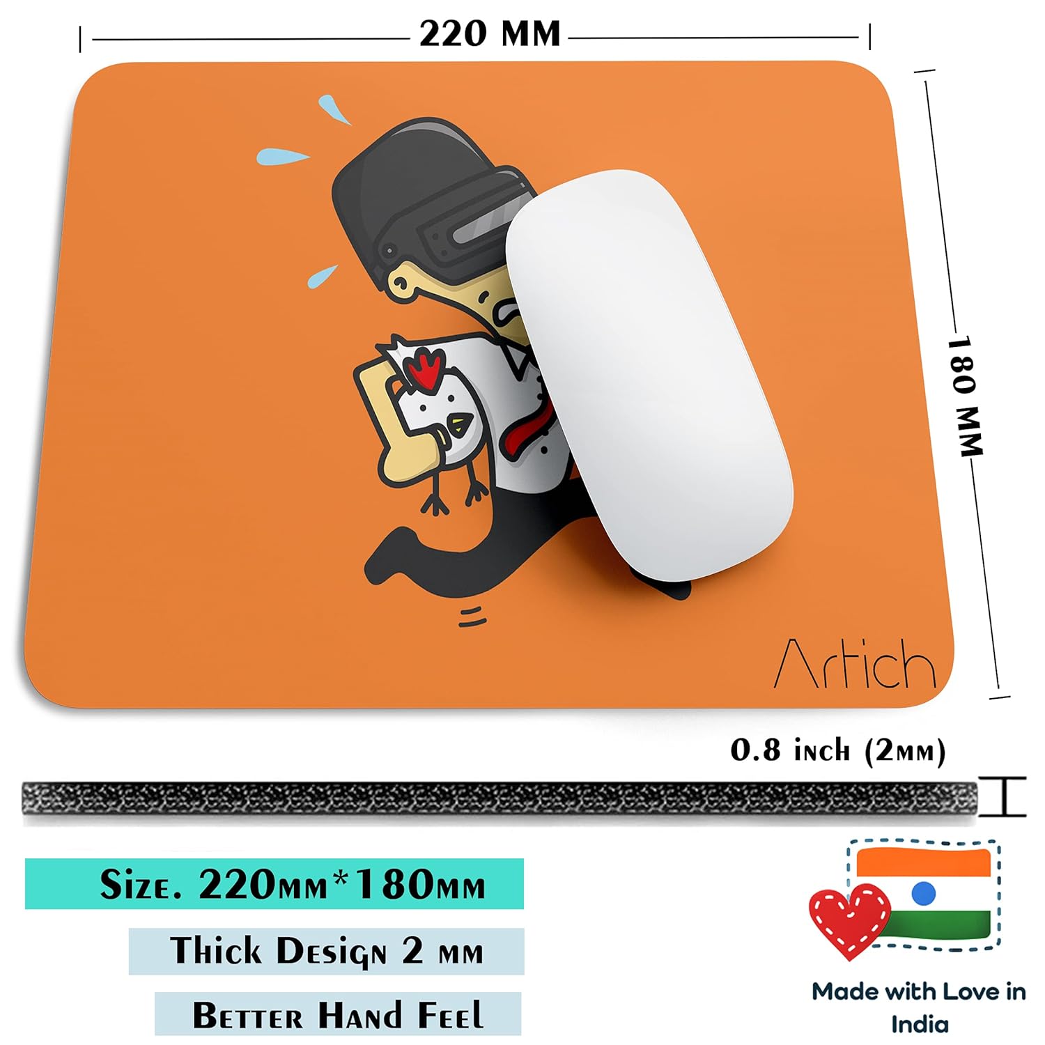 Artich PUBG Run for Zone Gaming Mouse Pad