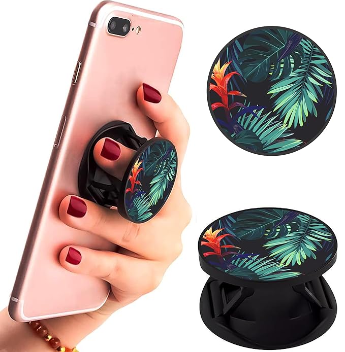 Eggshell® Pop Mobile Holder (Dark Tropical Flowers)