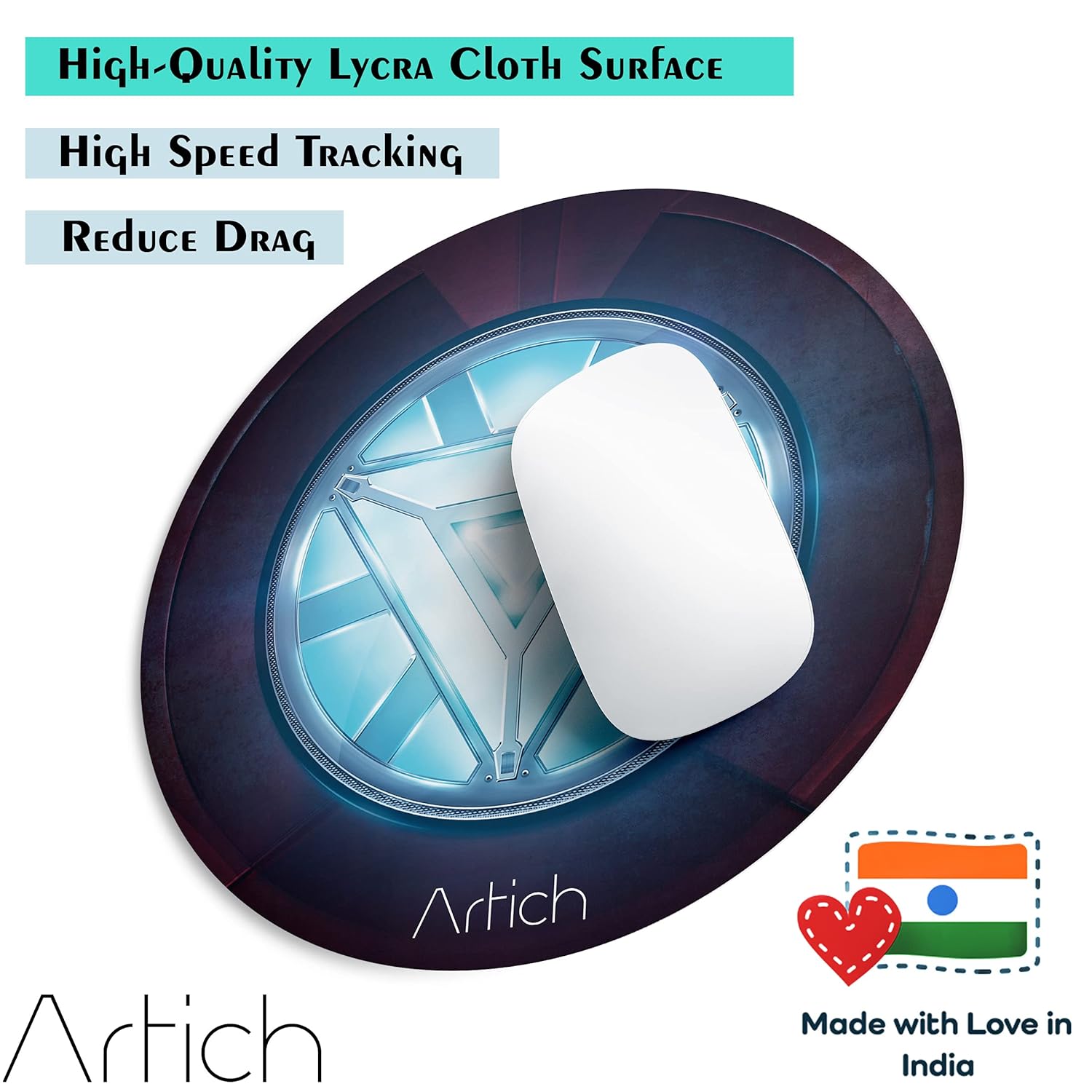 Artich Designer Gaming Mouse Pad (Arc Reactor Mark II)