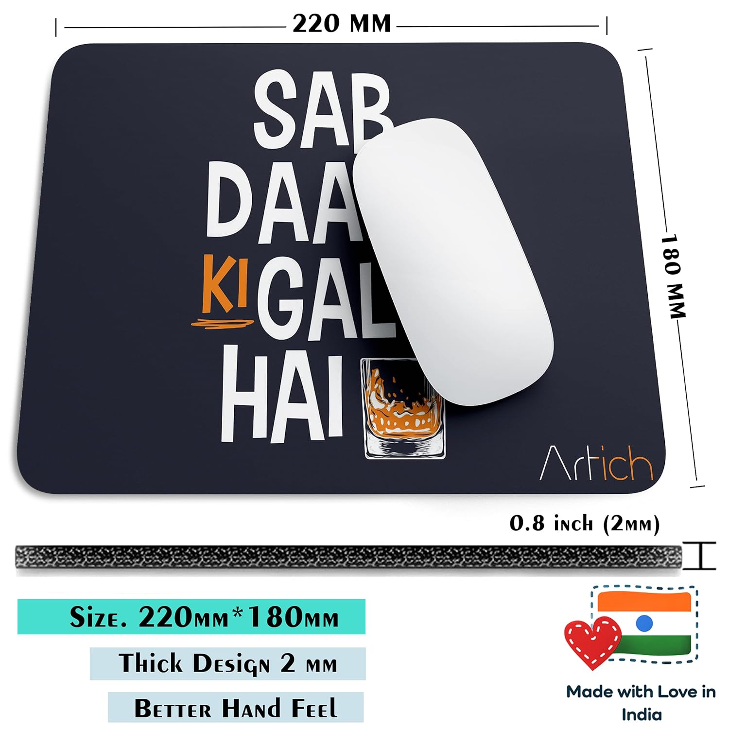Artich Sab Daaru Ki Galti Hai Gaming Mouse Pad