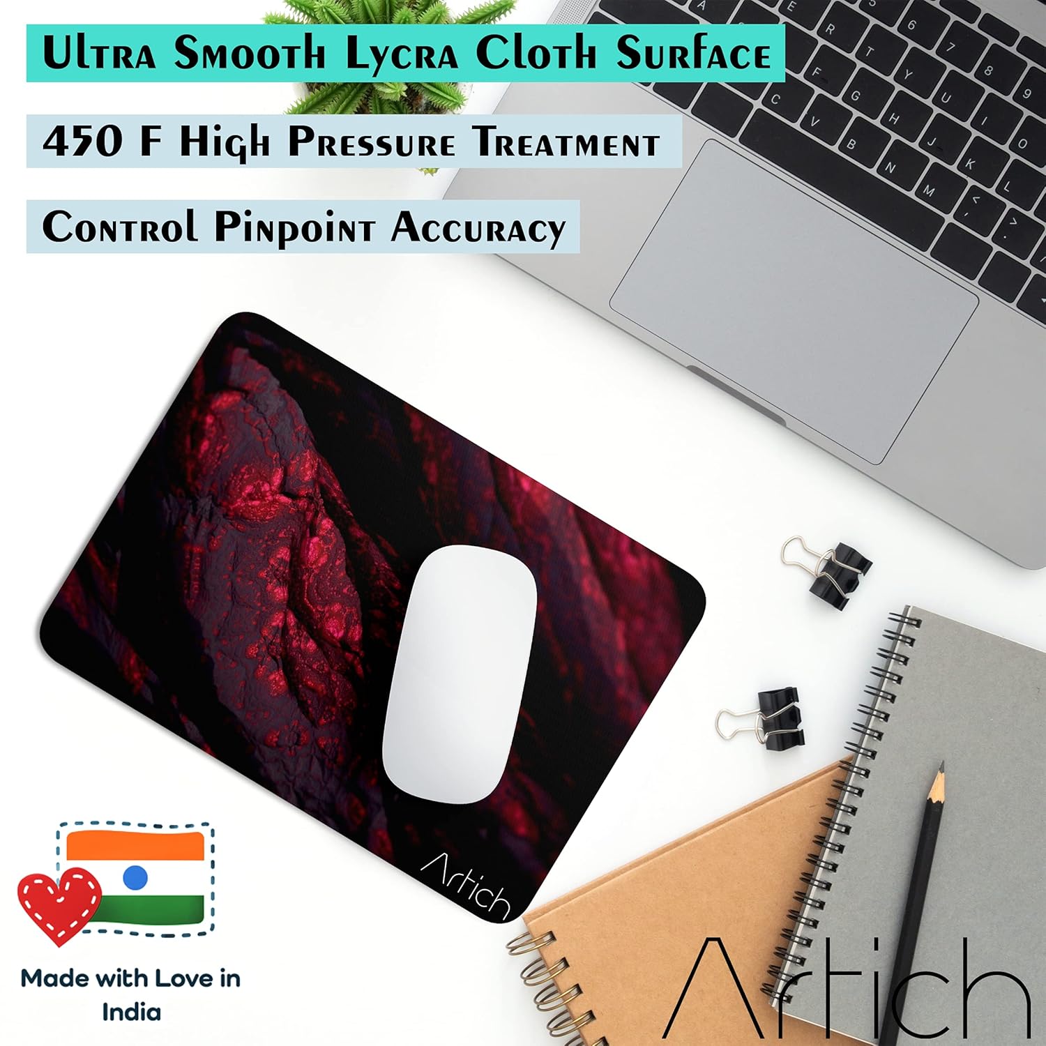 Artich Red Stone Gaming Mouse Pad