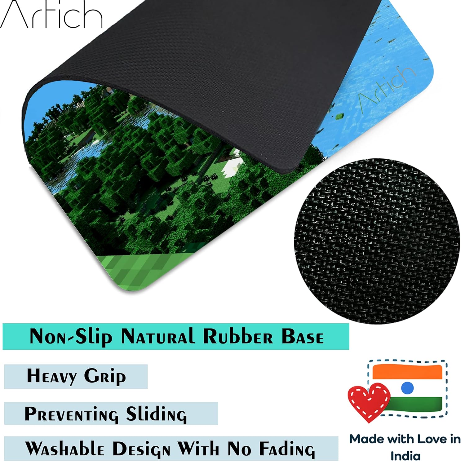 Artich Minecraft Lake View Gaming Mouse Pad