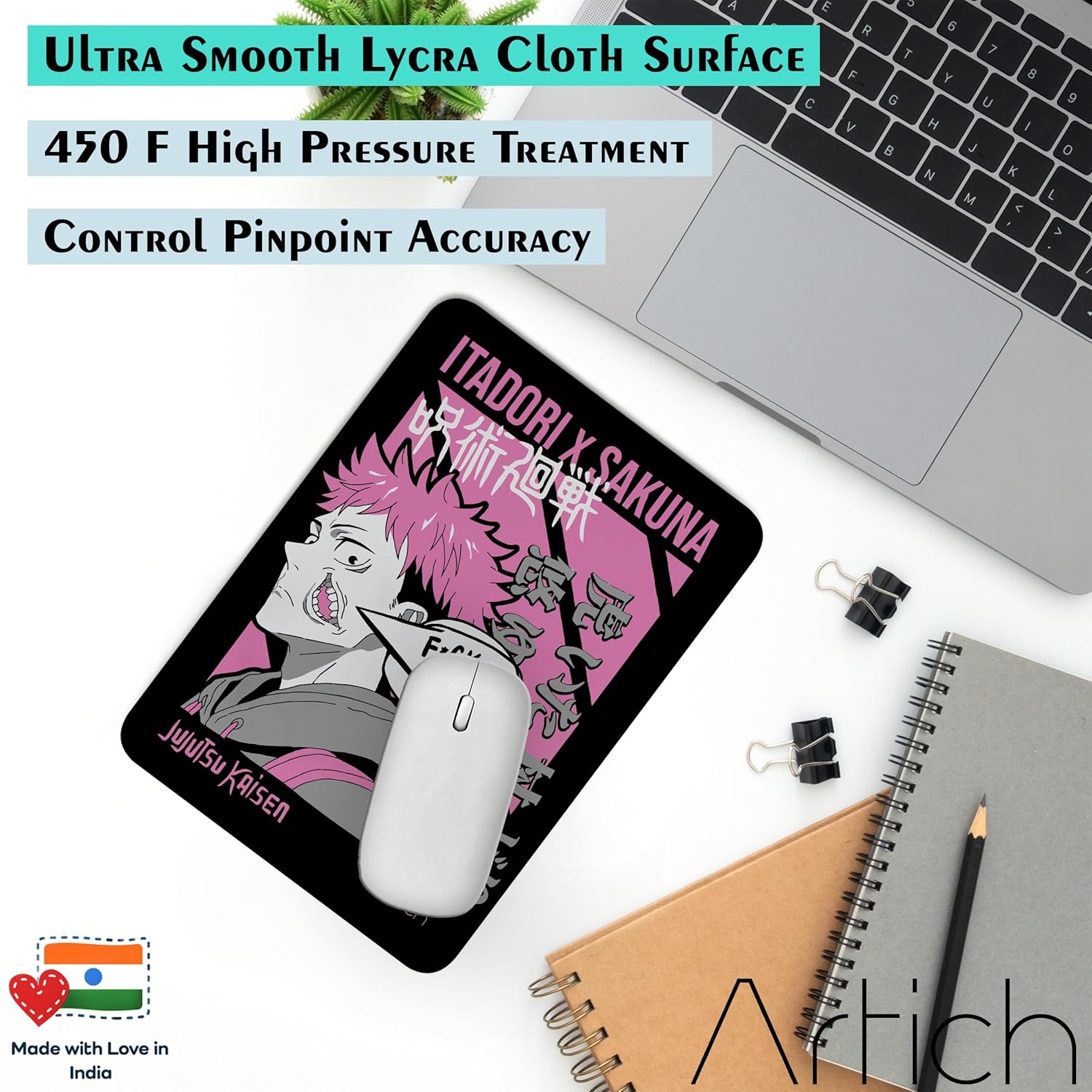 Artich Mouse Pad  (Jujustsu Kaisen Sukuna Trolling Yuji Itadori)