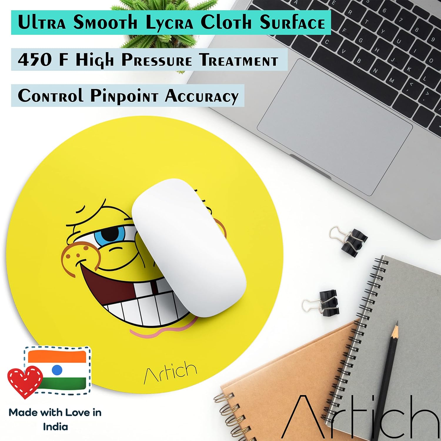 Artich Designer Gaming Mouse Pad (Laughing Spongebob)