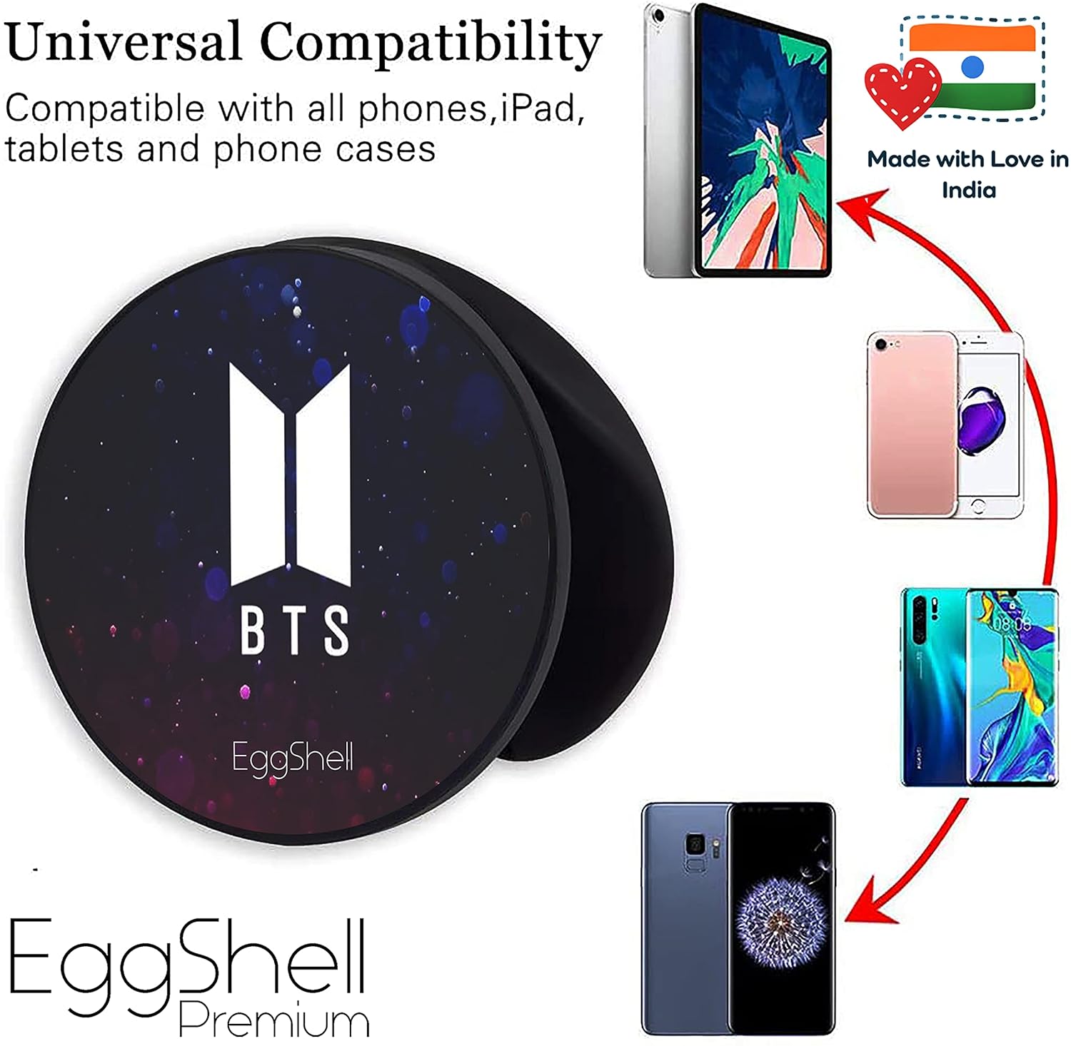 Eggshell® Pop Mobile Holder (BTS Colourful White Logo)