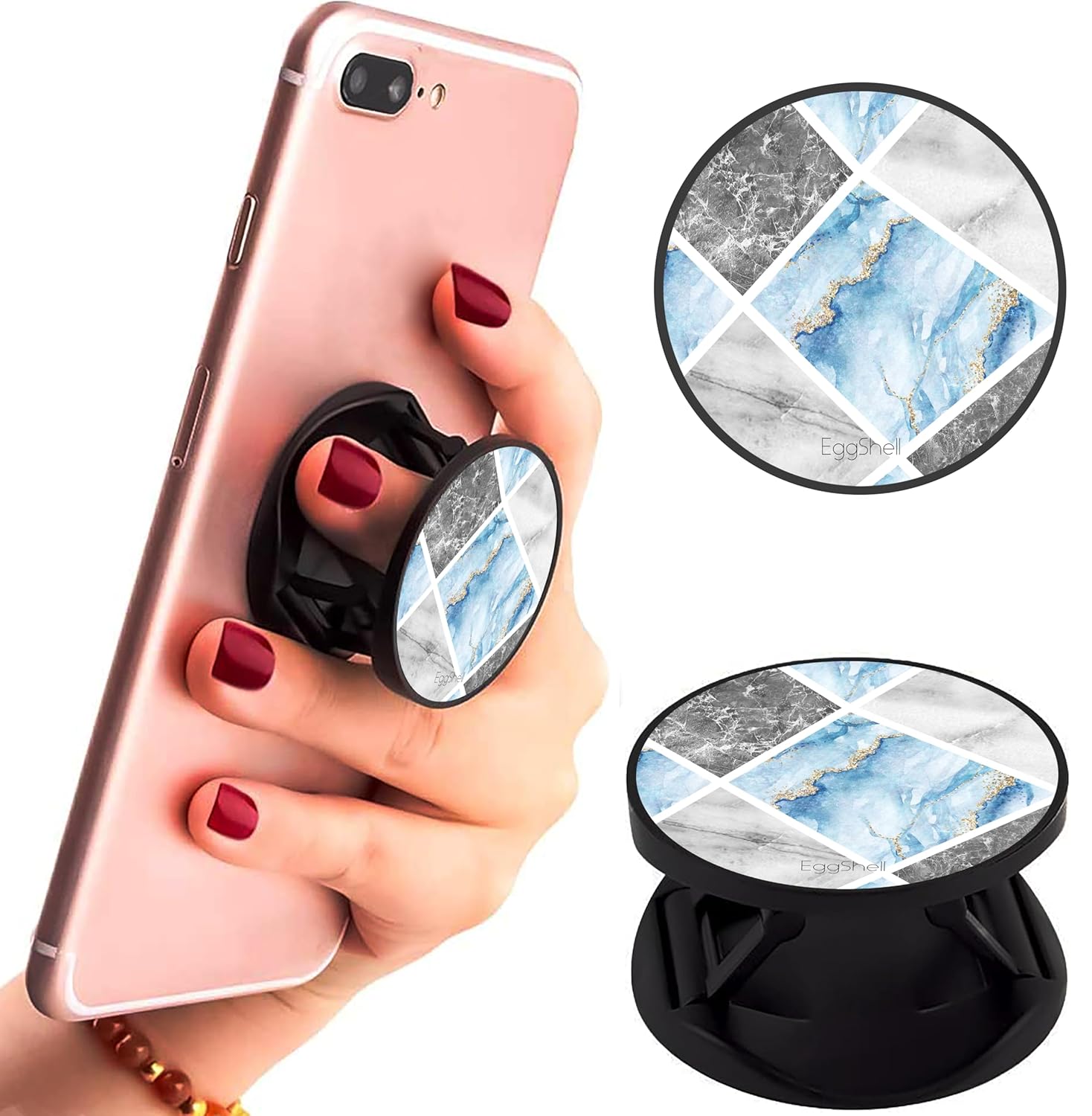 Eggshell® Pop Mobile Holder (Geometrical Ocean Marble)