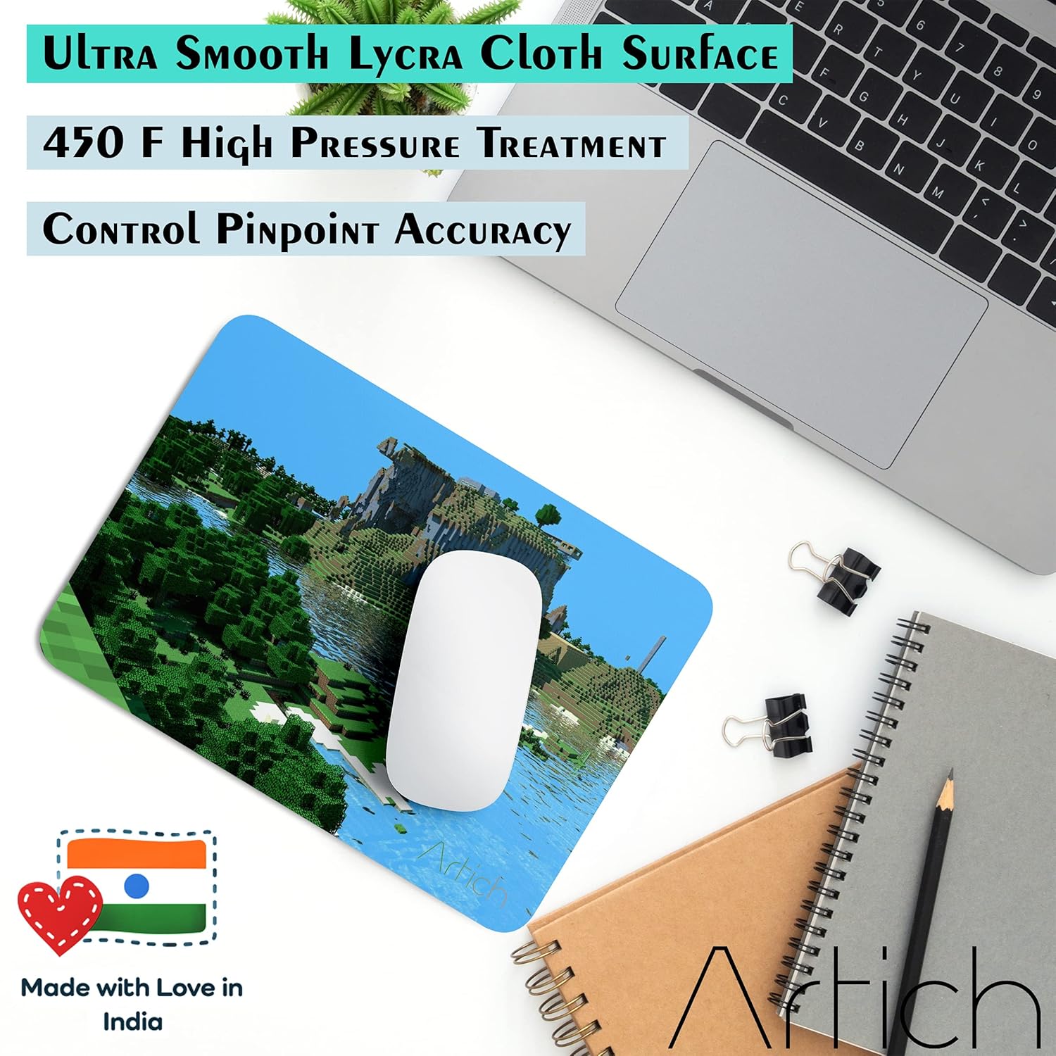 Artich Minecraft Lake View Gaming Mouse Pad