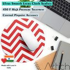 Artich Designer Gaming Mouse Pad (Red White Zig-Zag Lines)