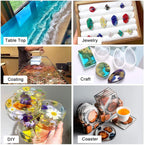 Artich Epoxy Resin Art Kit Crystal Clear Epoxy Resin And Hardener high gloss finish, non-toxic, UV Resistant