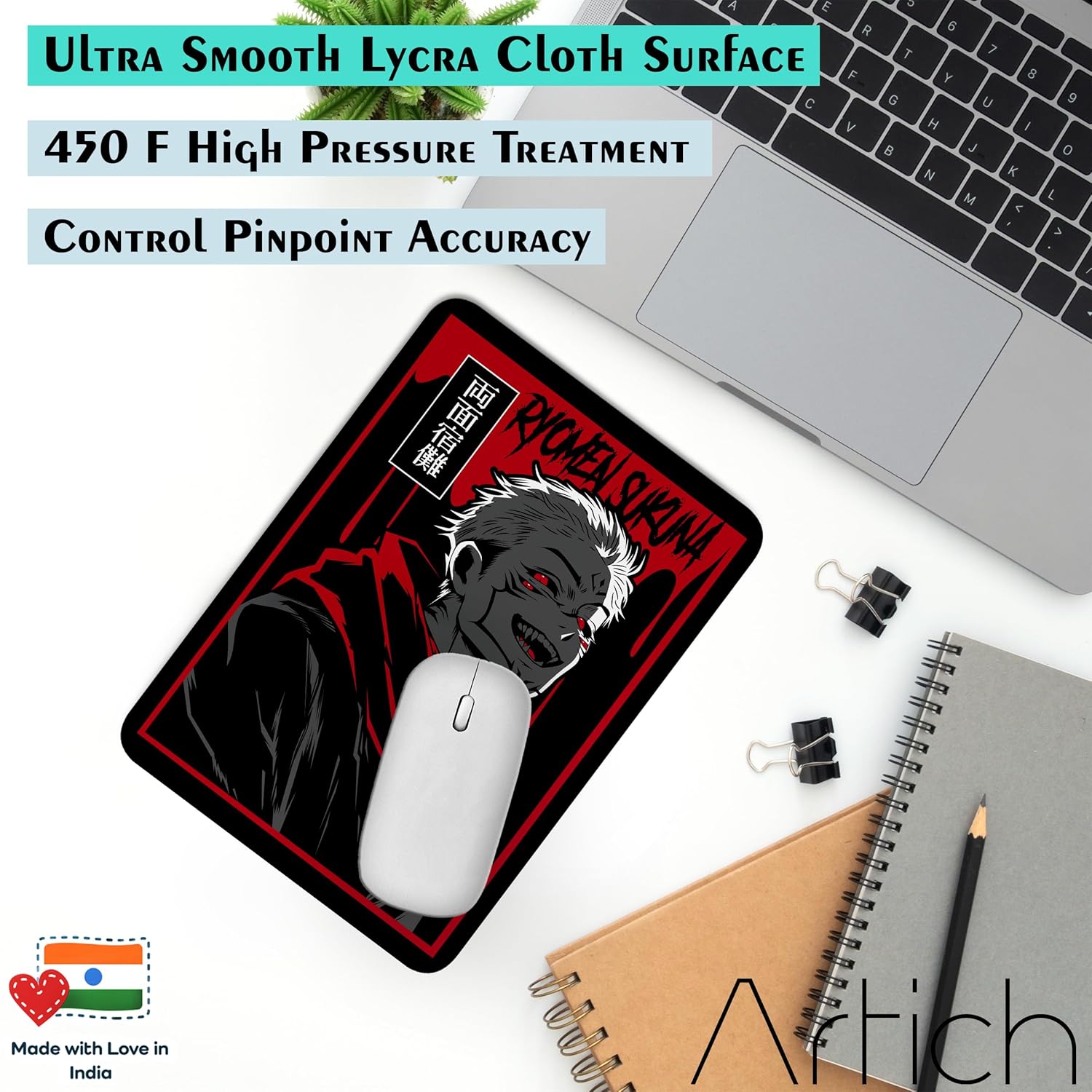 Artich Mouse Pad (Jujustsu Kaisen Sukuna Ryomen Demonic Smile)