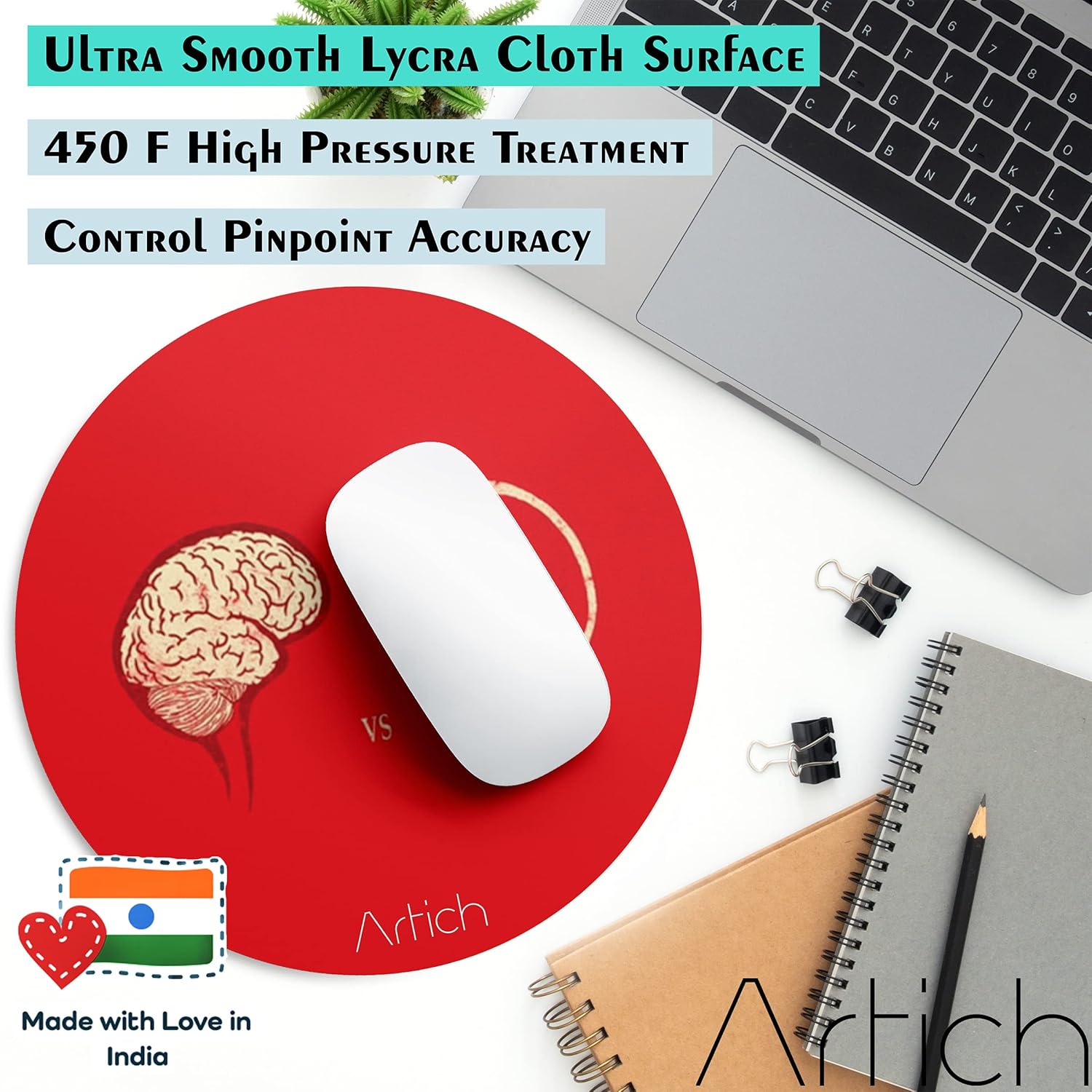 Artich Designer Gaming Mouse Pad(Brain or Strength)