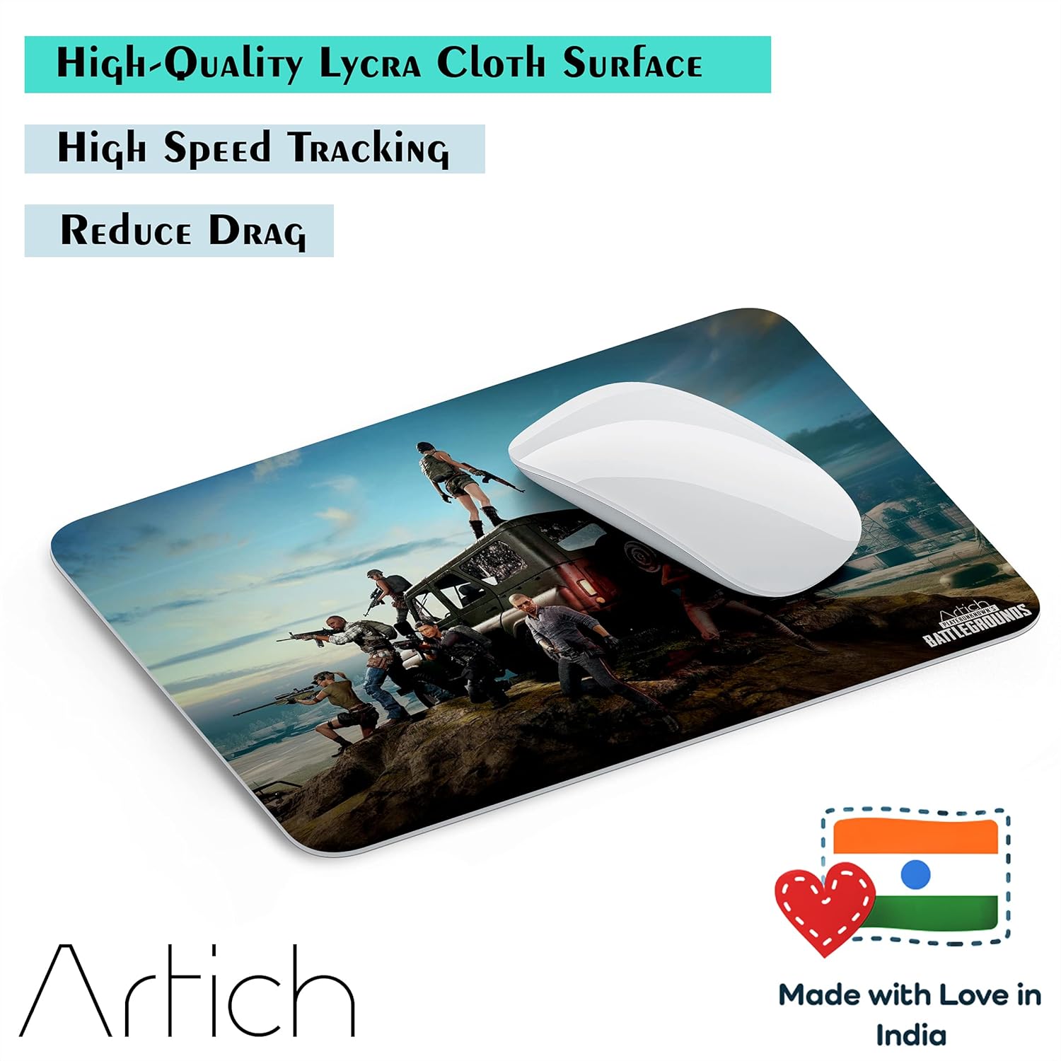Artich PUBG Full Squad Gaming Mouse Pad