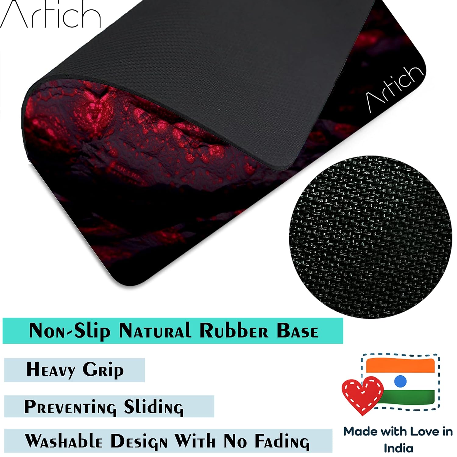 Artich Red Stone Gaming Mouse Pad