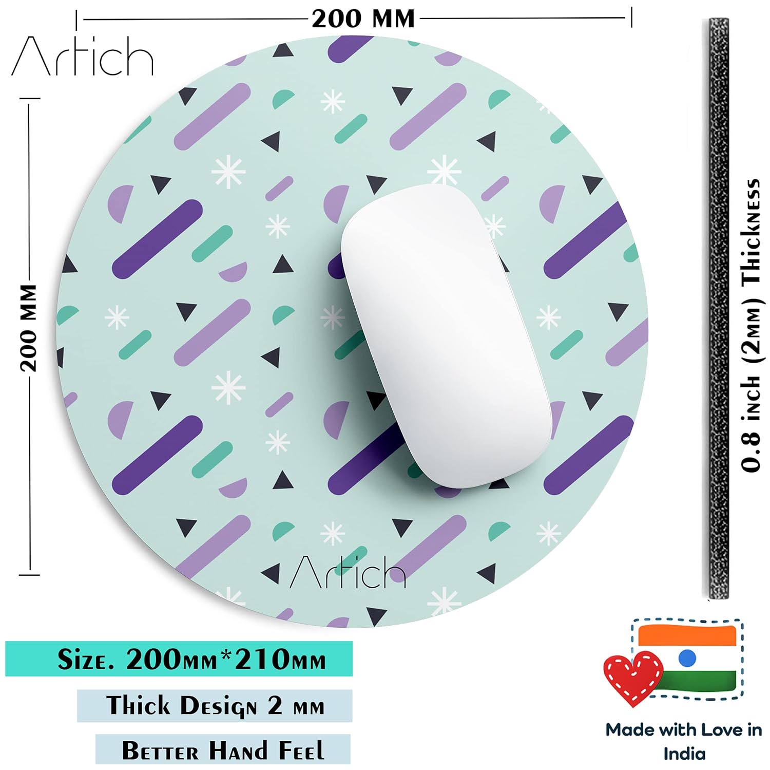 Artich Designer Gaming Mouse Pad(Raining Random Objects)