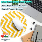 Artich Designer Gaming Mouse Pad (Yellow White Zig-Zag Lines)