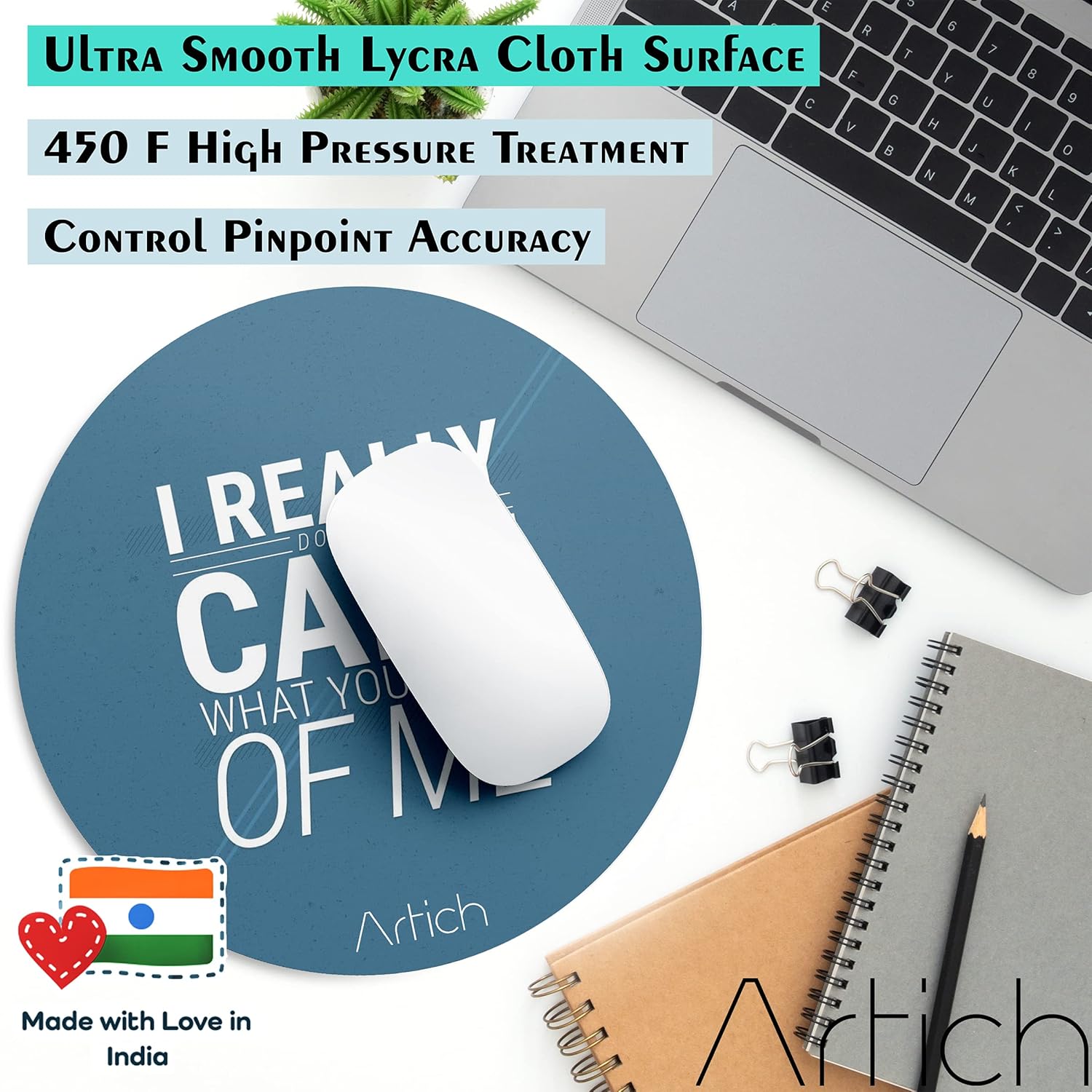 Artich Designer Gaming Mouse Pad(I Really Care)