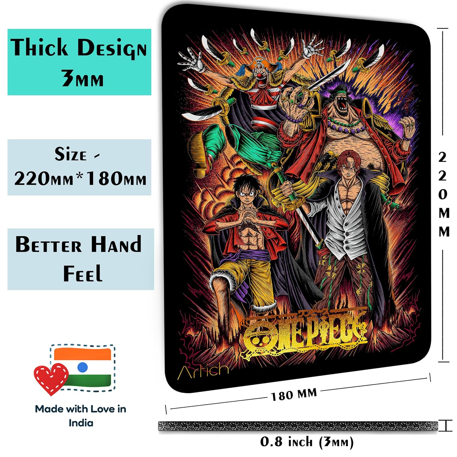 Artich Mouse Pad (One piece Worst Generation Emperors)