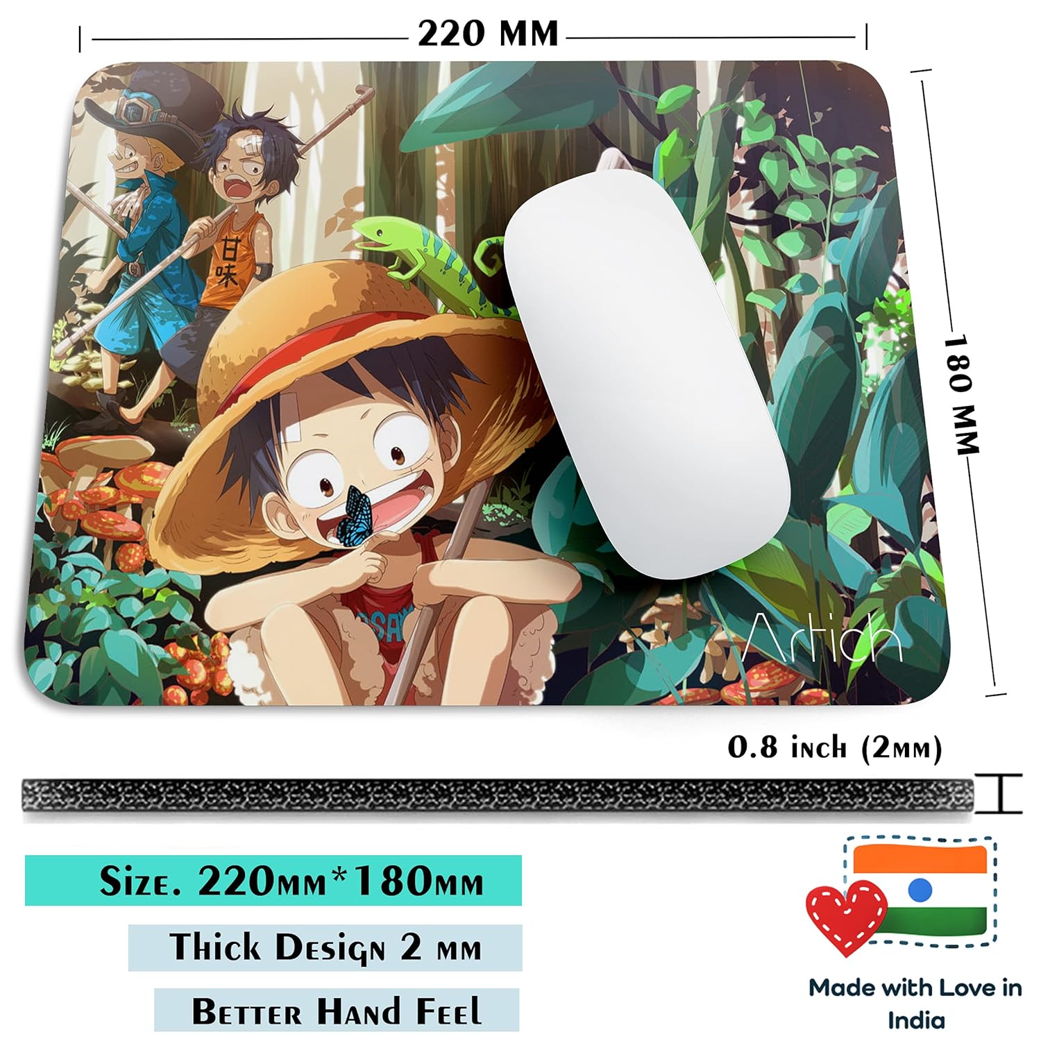 Artich Luffy in Jungle One Piece Gaming Mouse Pad