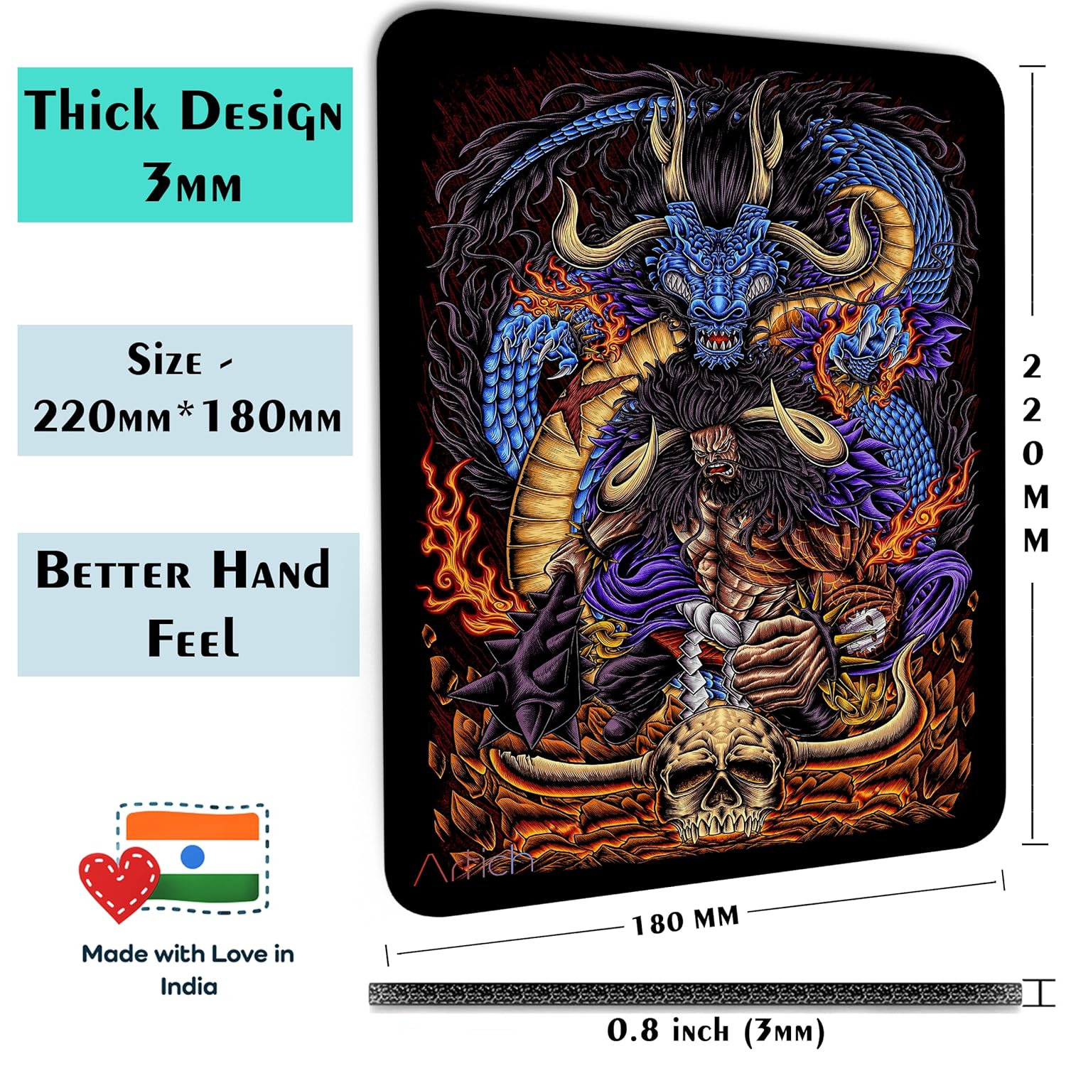 Artich Mouse Pad(One piece Kaido The Strongest Creature)
