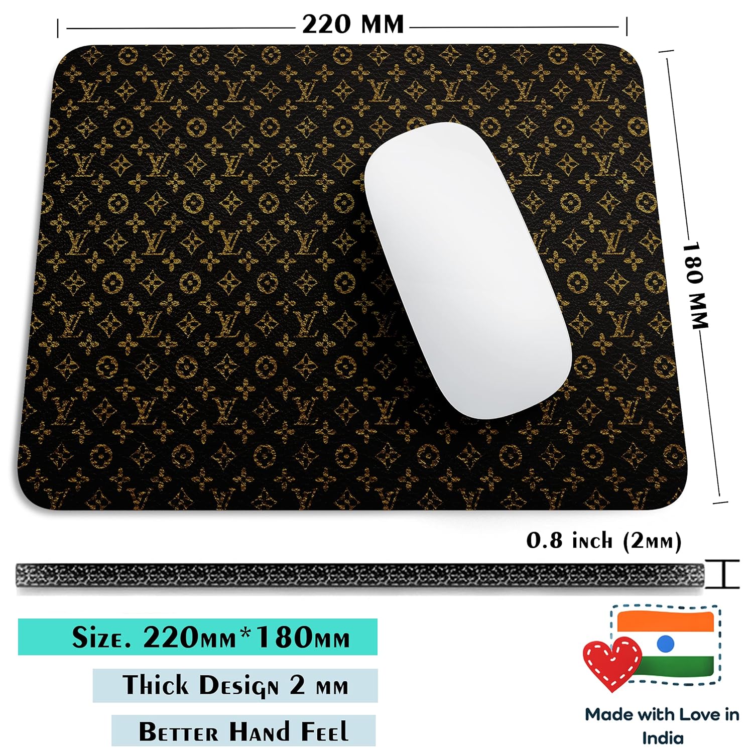 Artich Royal Love Marble Gaming Mouse Pad