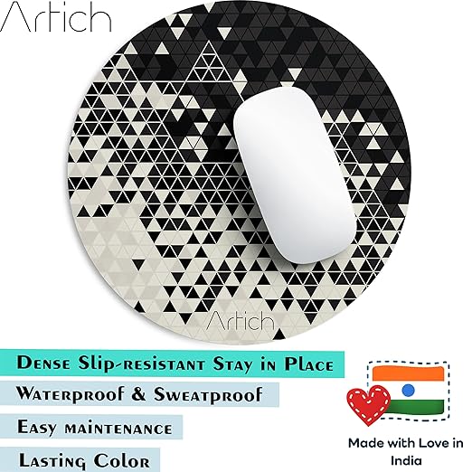 Artich Designer Gaming Mouse Pad(Fading Crystals BW)