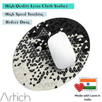 Artich Designer Gaming Mouse Pad(Fading Crystals BW)