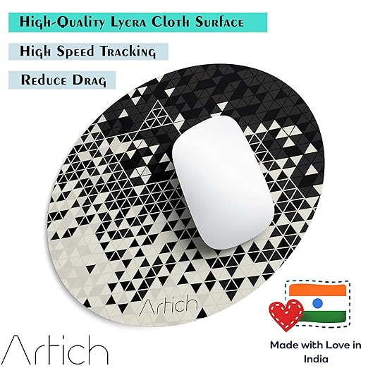 Artich Designer Gaming Mouse Pad(Fading Crystals BW)