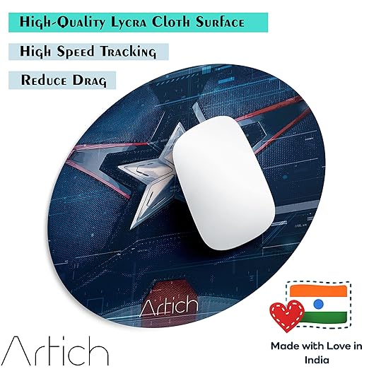 Artich Designer Gaming Mouse Pad (Captain America's Star)