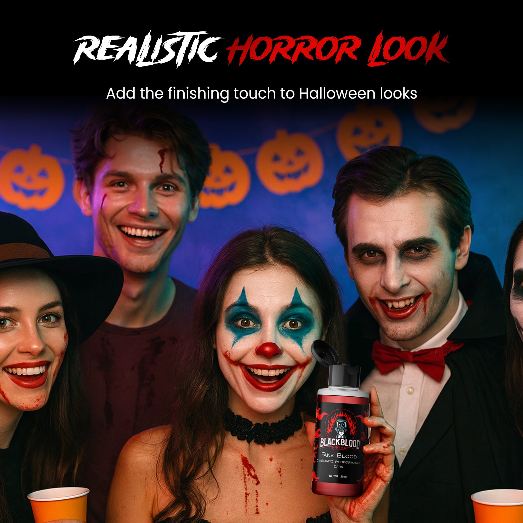 Blackblood The Fake Blood for Horror Fake Blood Scary Prank & Halloween Party (Bloodyred) (120ml)